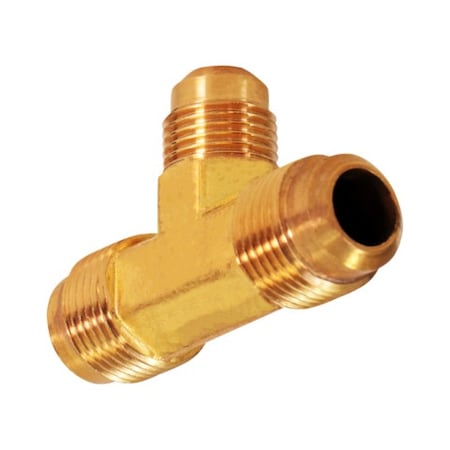 3/8 X 1/4 Flare Reducing Tee Pipe Fitting; Brass